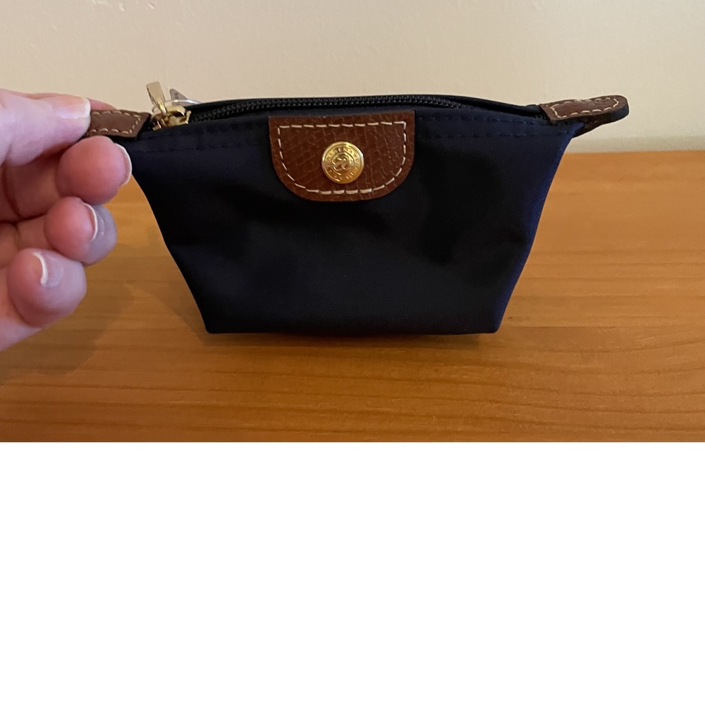 Longchamp navy Le Pliage mini pouchette